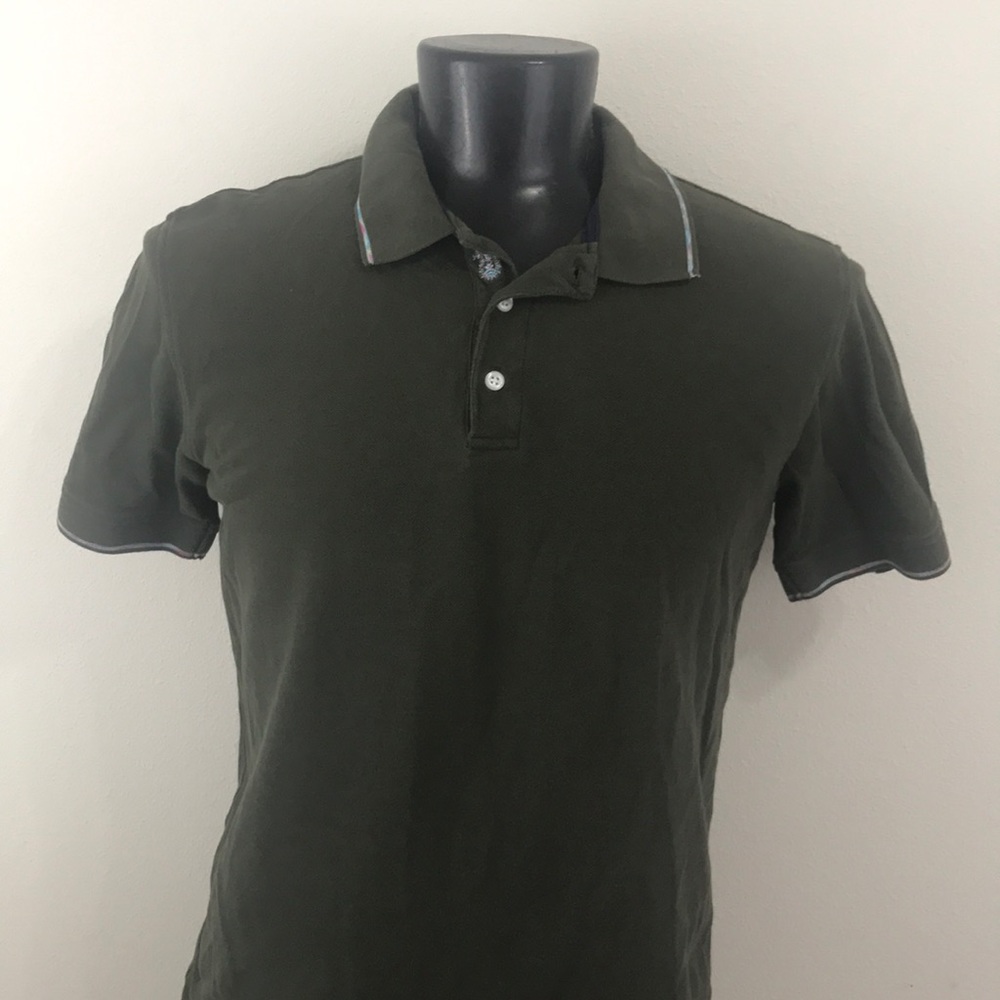 Robert Graham Polo Shirt Green Large